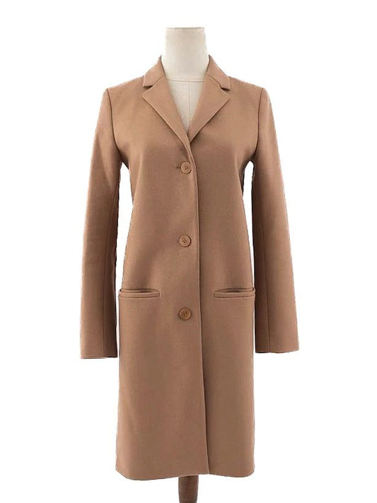 Excellent Cos Orange Wool Coat Size XS with Button Front