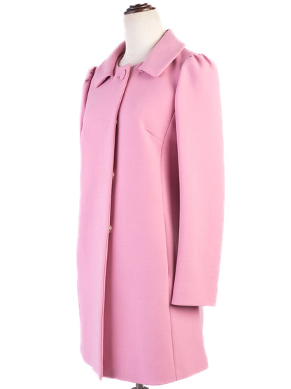 Excellent Red Valentino Pink Wool Women's Coat Size L