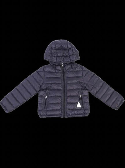 Excellent Moncler Kids' Blue Hooded Jacket Size 3 Nylon