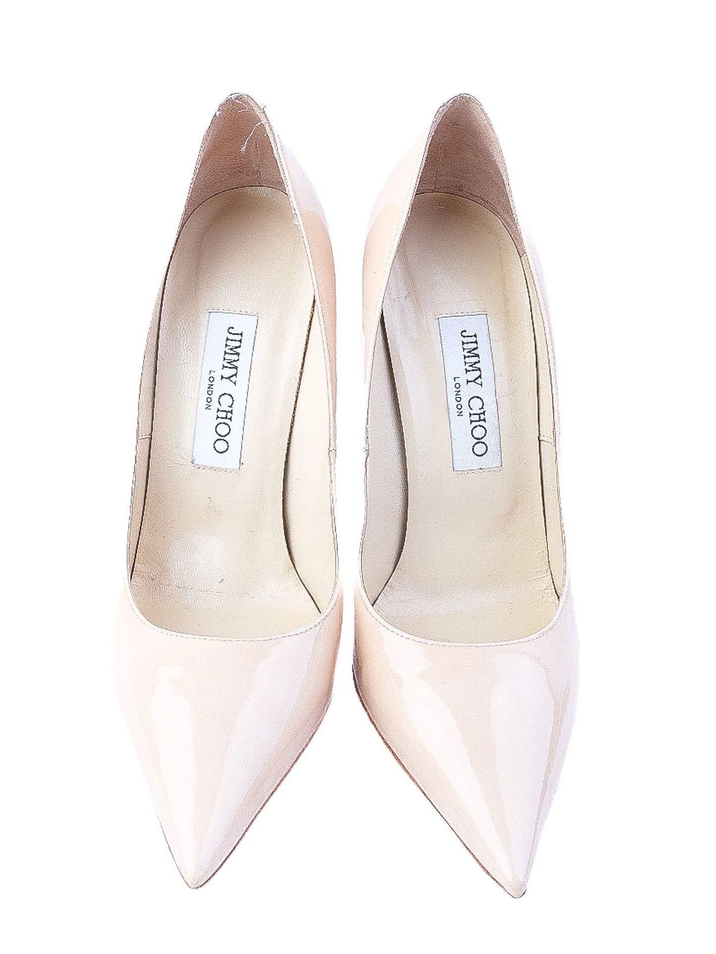 average jimmy choo white leather high-heeled shoes women