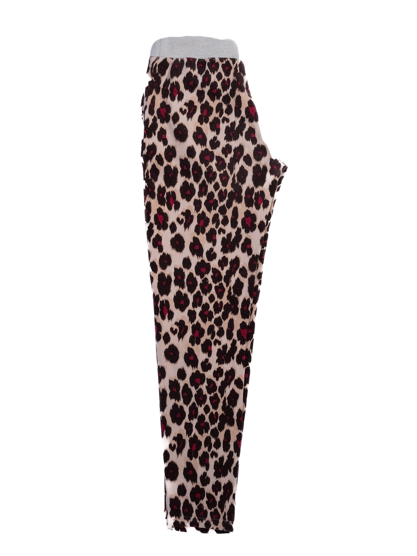 excellent liu jo gray sweatshirt leopard print pants set xs