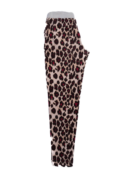 Excellent Liu Jo Gray Sweatshirt Leopard Print Pants Set XS