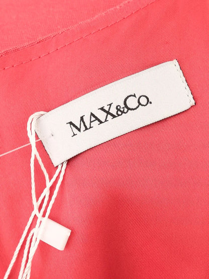 Excellent MaxCo Red Viscose Dress with Pockets Size L for Women