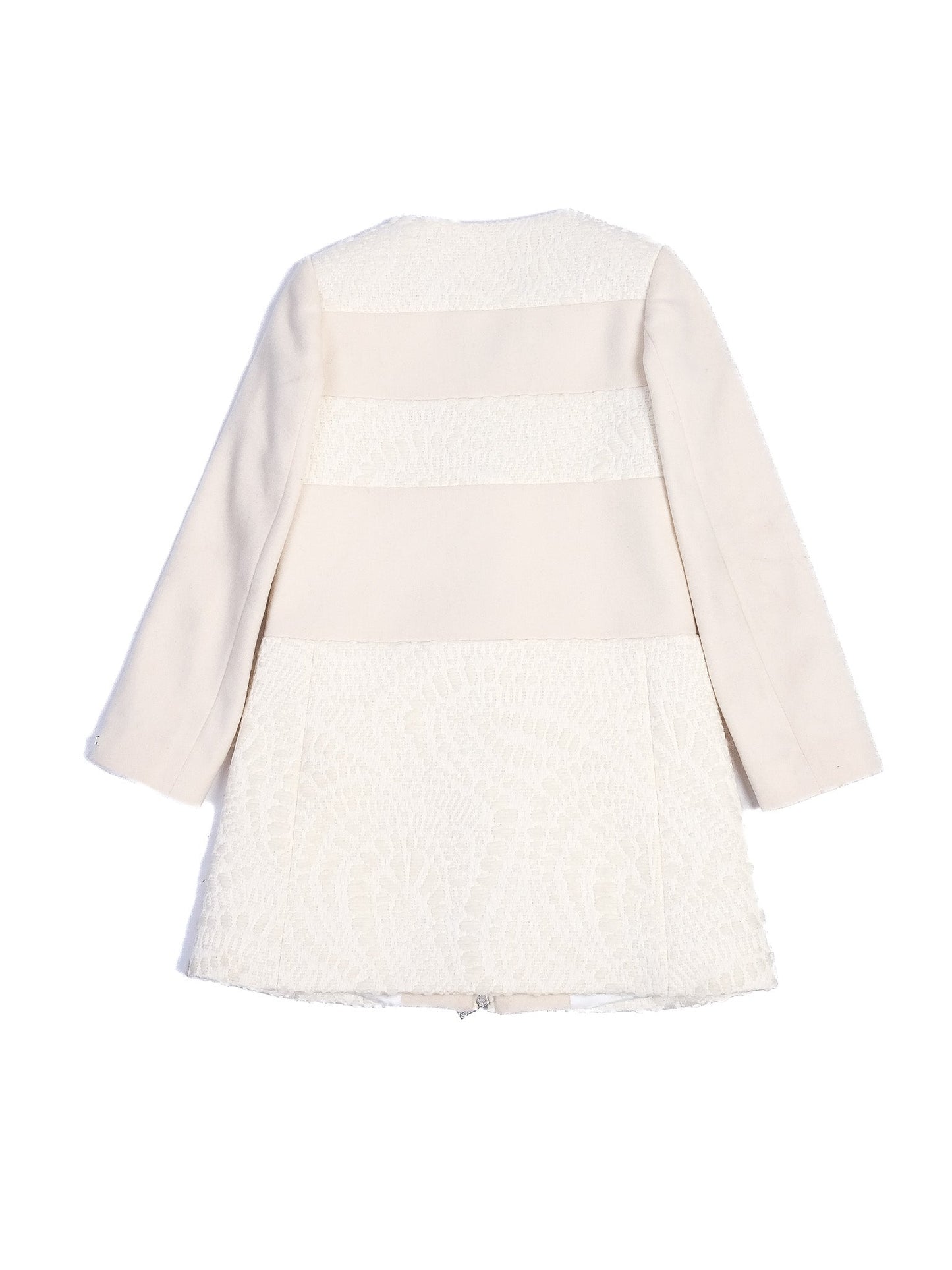 excellent richmond white wool coat for kids, size 8
