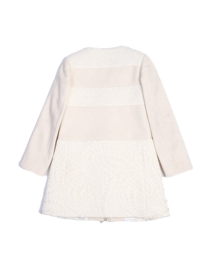 Excellent Richmond White Wool Coat for Kids, Size 8