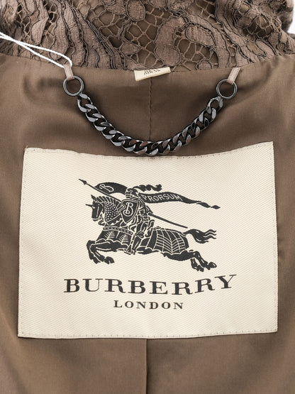 Excellent Burberry Orange Lace Trench Coat Size L
