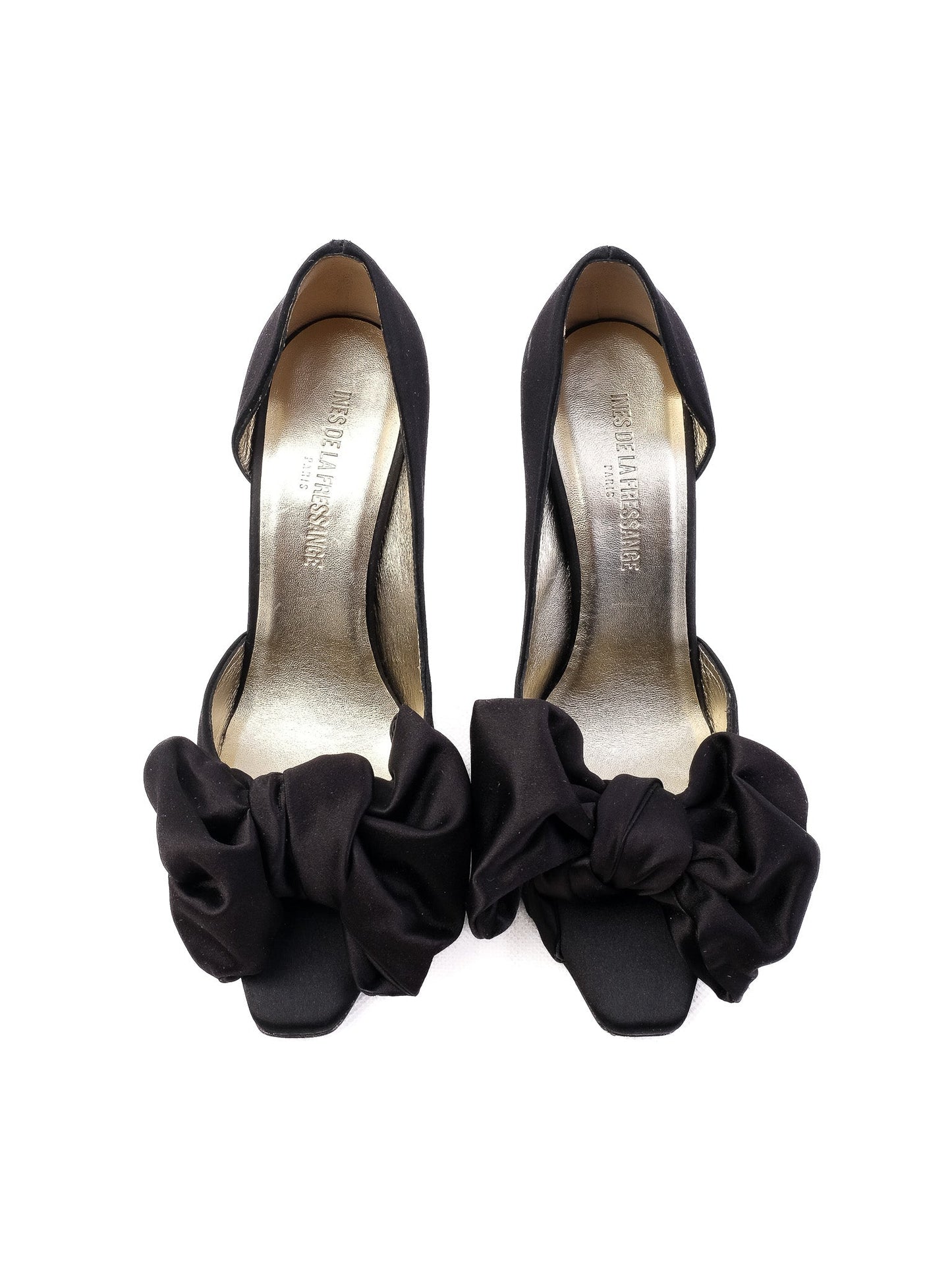 excellent ines de la fressange black stiletto heels size 37
