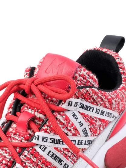Excellent Maje Red and White Chunky Sneakers Women's Size N/A