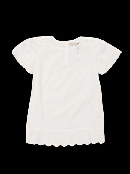 excellent stella mccartney kids white cotton blouse size 10