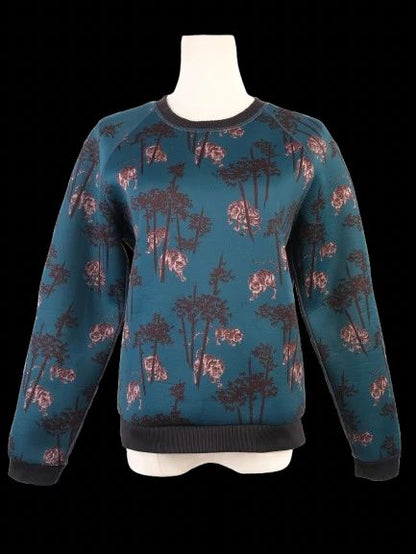 Excellent Kenzo Women's Sweatshirt Blue Polyester Size S
