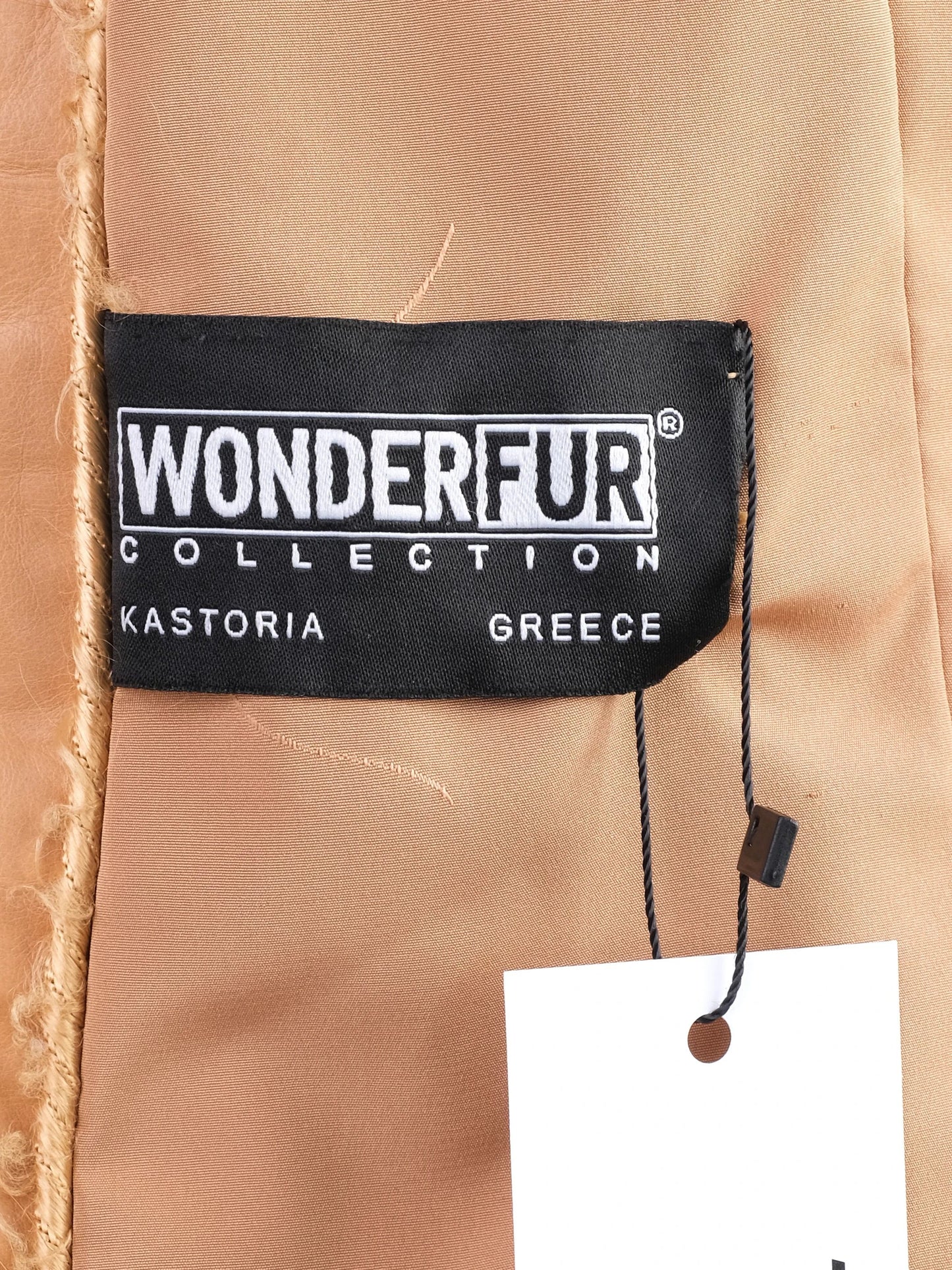 wonderfur women's orange fur vest size s excellent condition