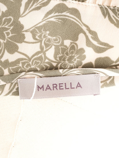 Excellent Marella Green Floral Silk Blouse Size L