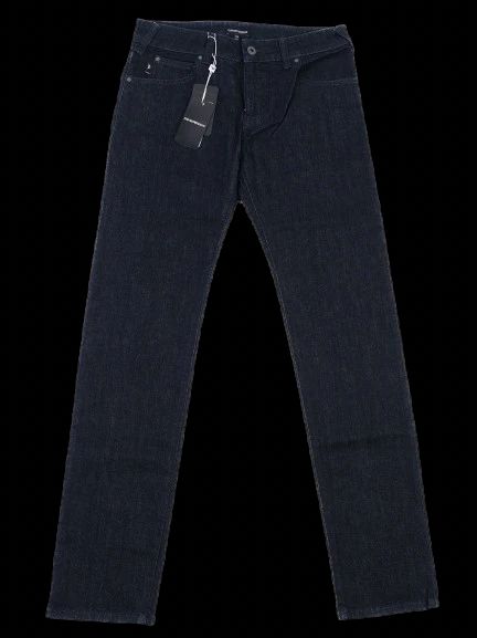 new emporio armani dark blue cotton jeans size 14 women's