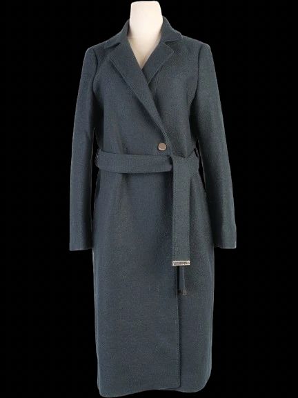 excellent ted baker women's green wool overcoat size s