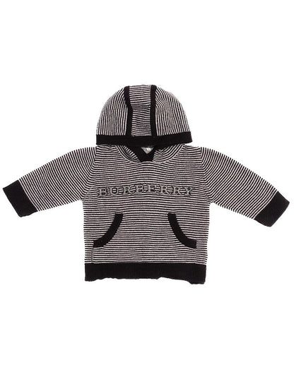 Excellent Burberry Gray Hooded Sweater for Infants Size 6M