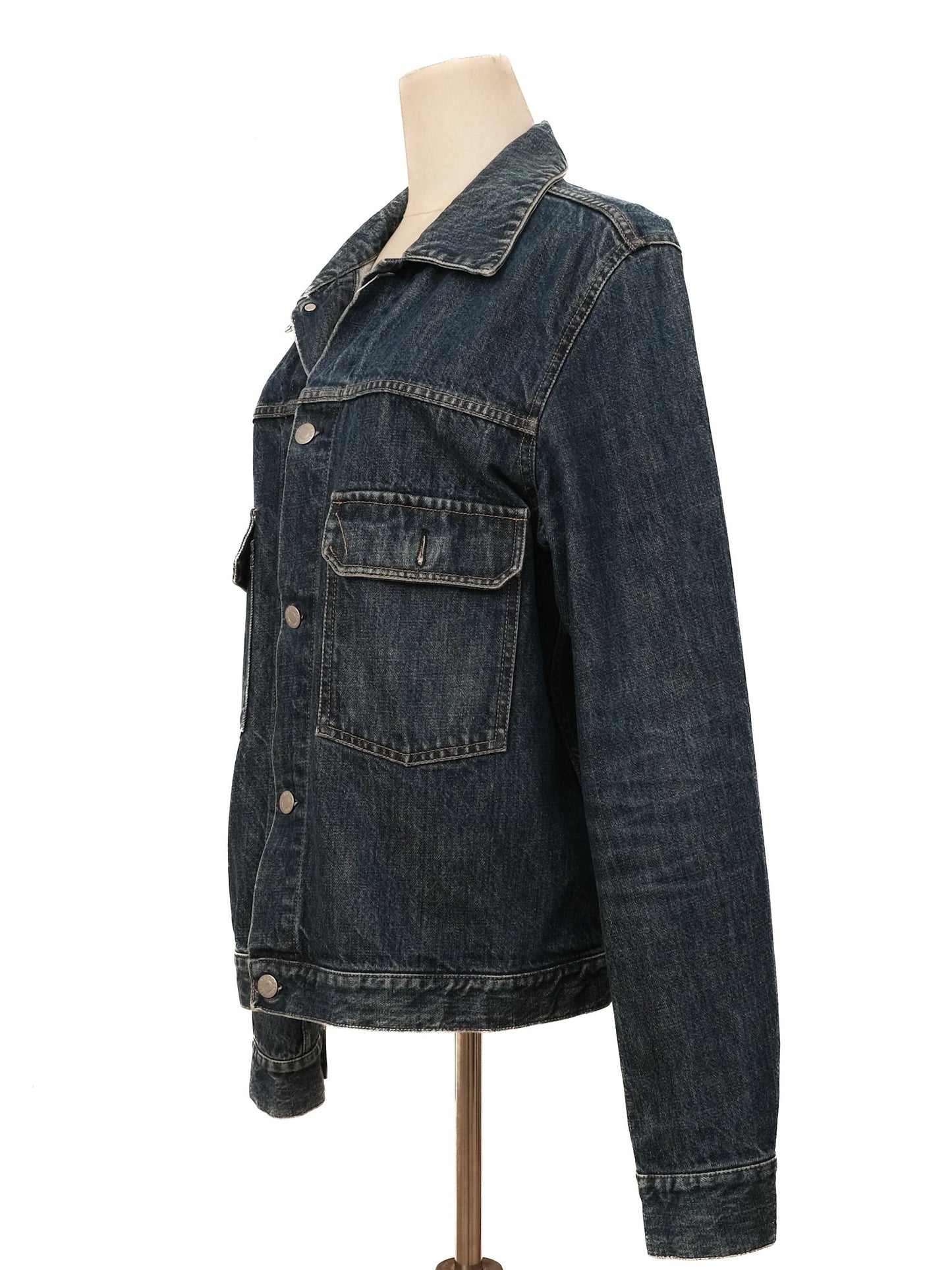 excellent helmut blue denim jacket cotton size l for men