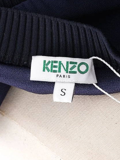 Excellent Kenzo Blue Sweatshirt S with Eye Design and Ribbed Cuffs