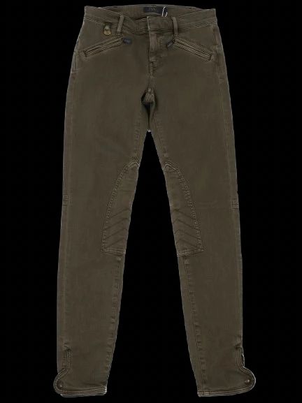 excellent polo ralph lauren olive green viscose pants size s