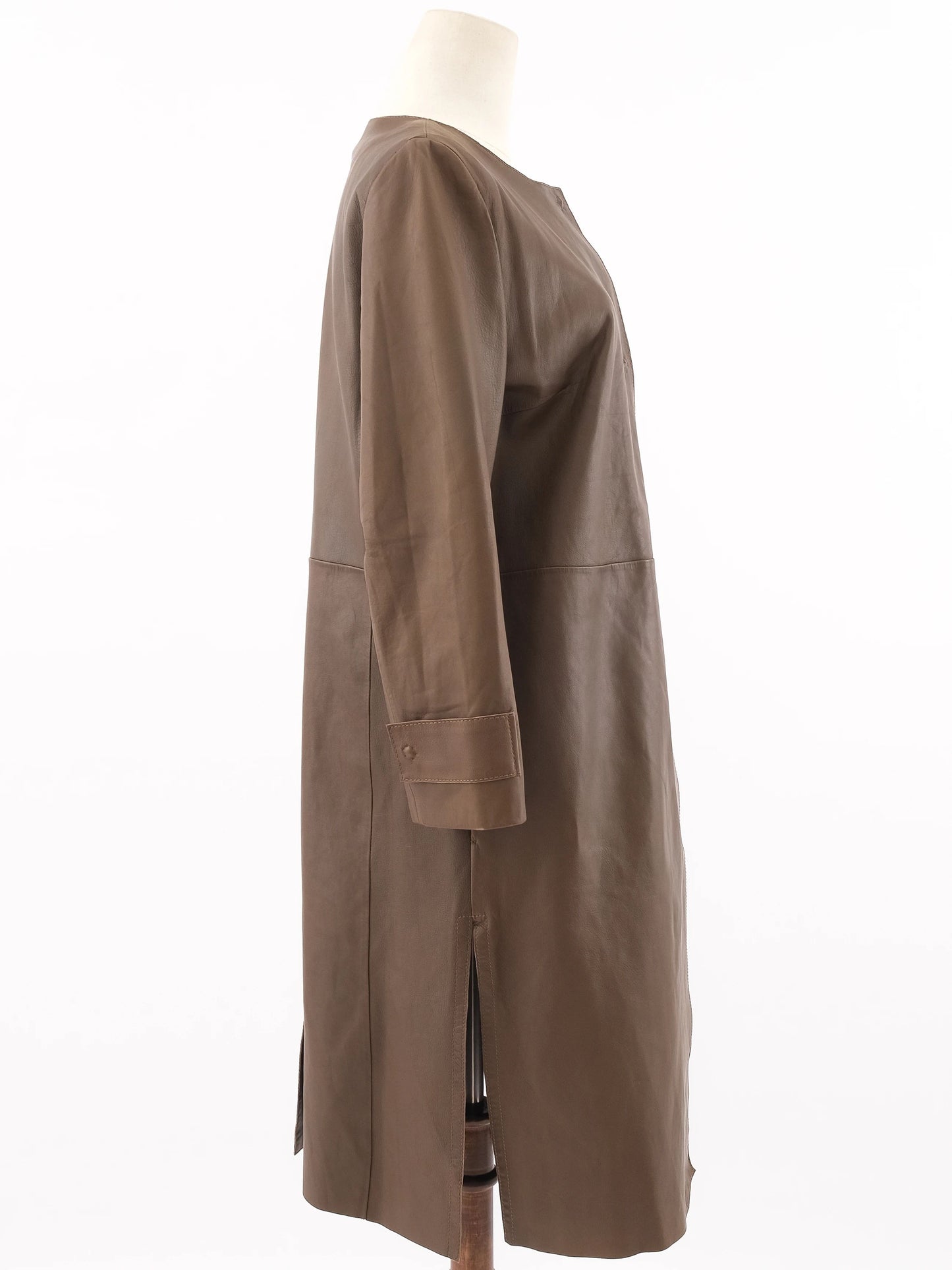 excellent weekend maxmara orange polyester women's coat size l