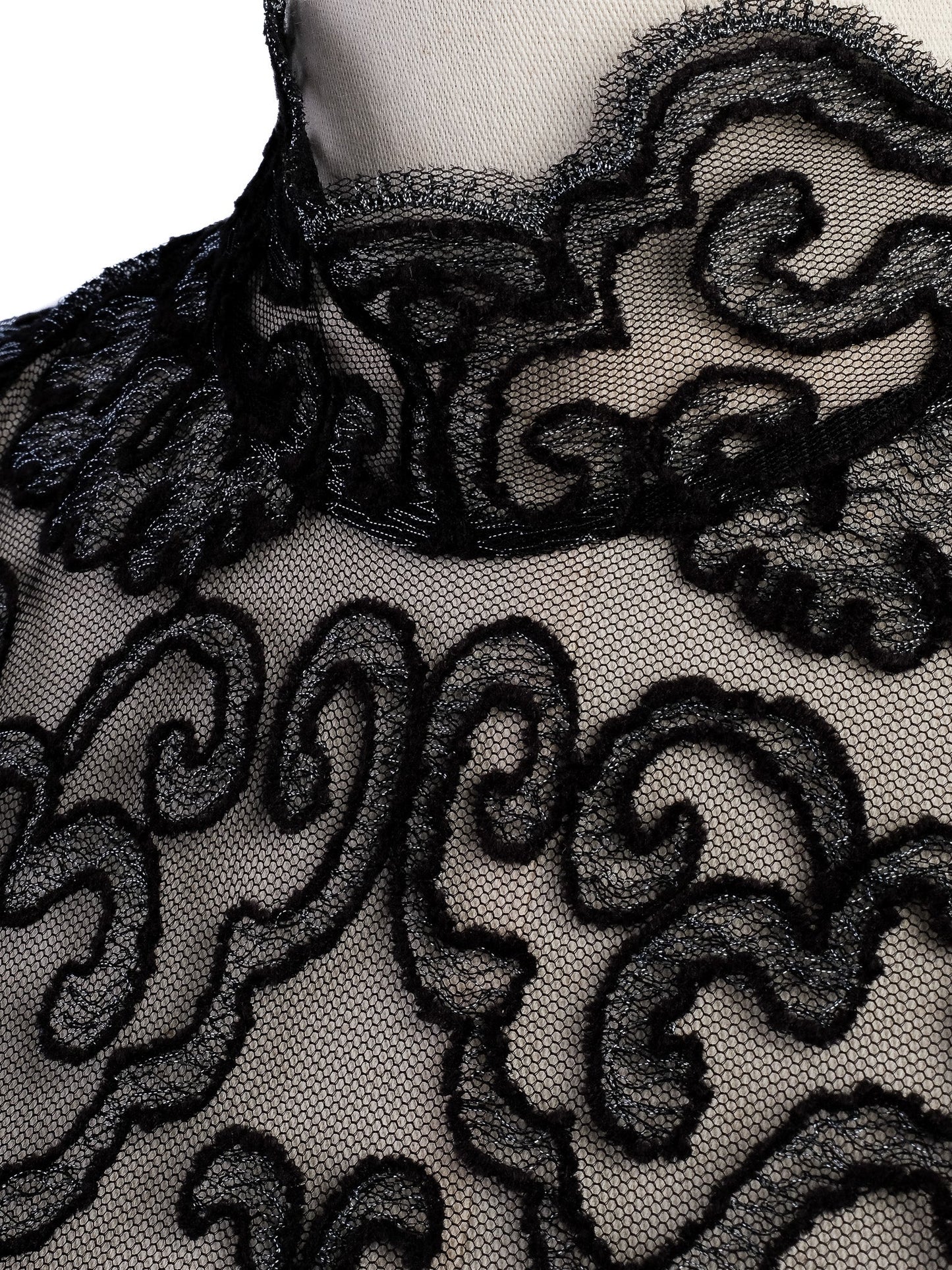 excellent clips black lace dress xl floral overlay peplum waist