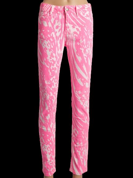 new by malene birger pink cotton abstract pants size s
