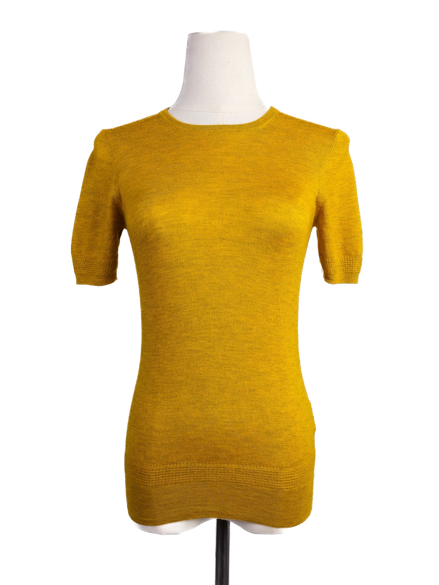 excellent etro mustard yellow wool sweater size m for women