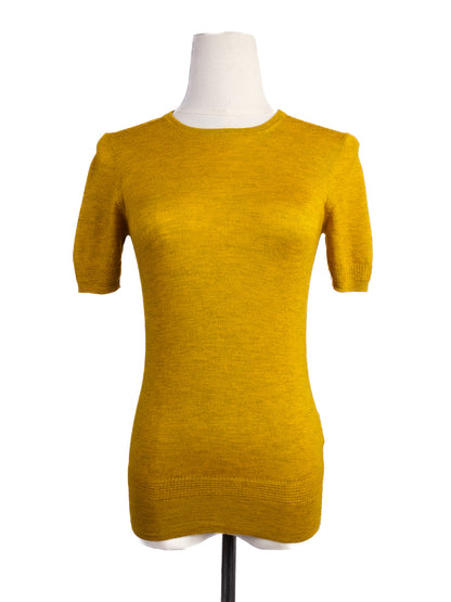 Excellent Etro Mustard Yellow Wool Sweater Size M for Women