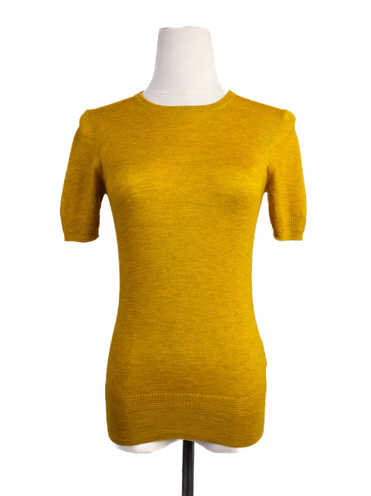Excellent Etro Mustard Yellow Wool Sweater Size M for Women