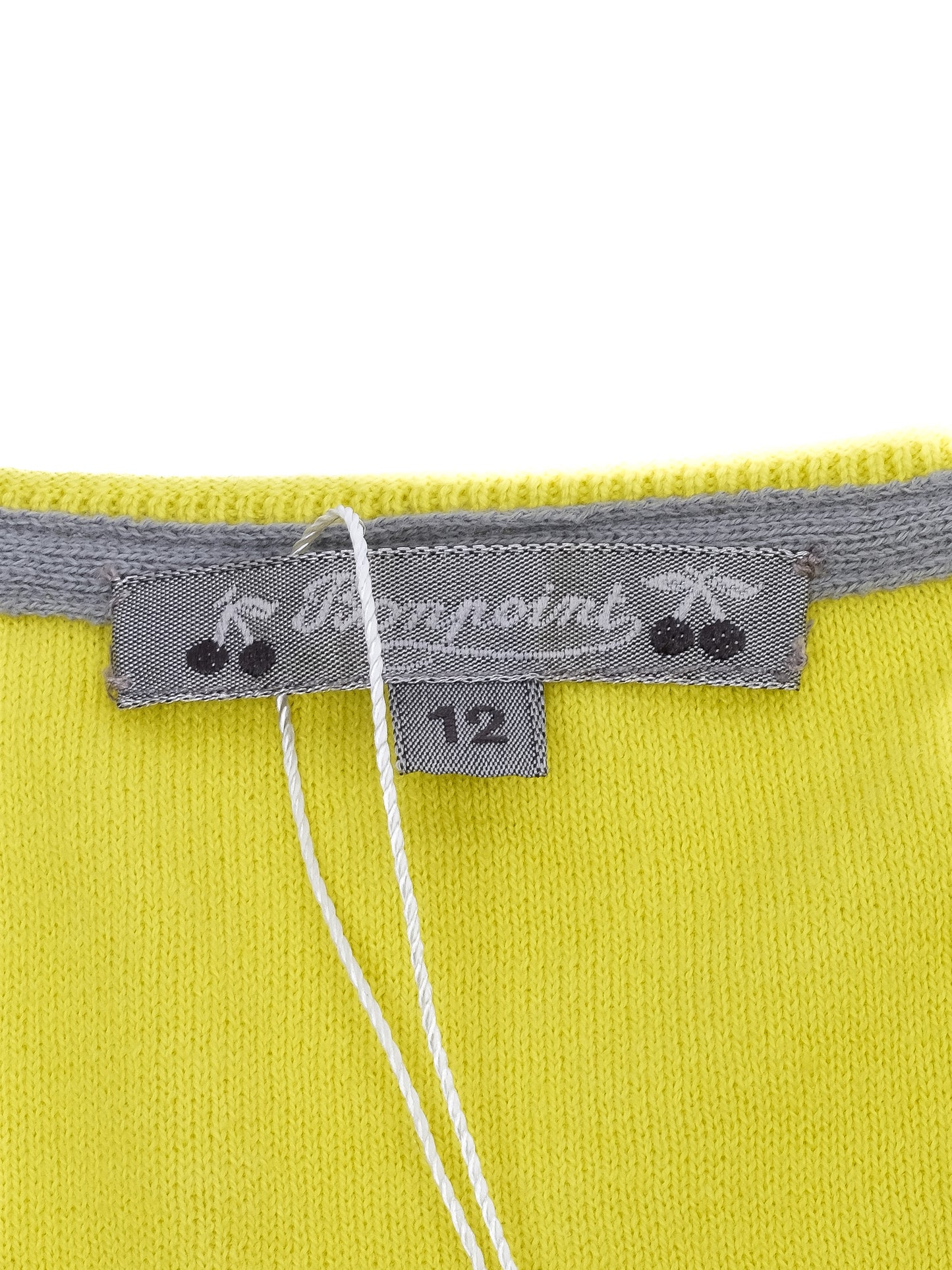 excellent bonpoint yellow cotton sweater for kids size 12