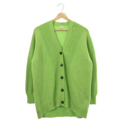 Hermes Cardigan Knitwear Jacket Cashmere Cotton Green  34
