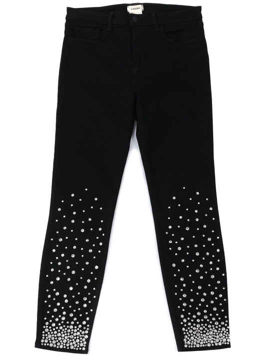 Excellent L'agence Black Pants Size S with Decorative Embellishments