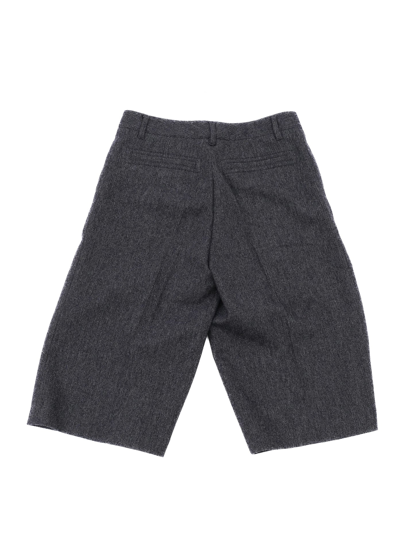 excellent gucci gray wool knee-length shorts size 38 s