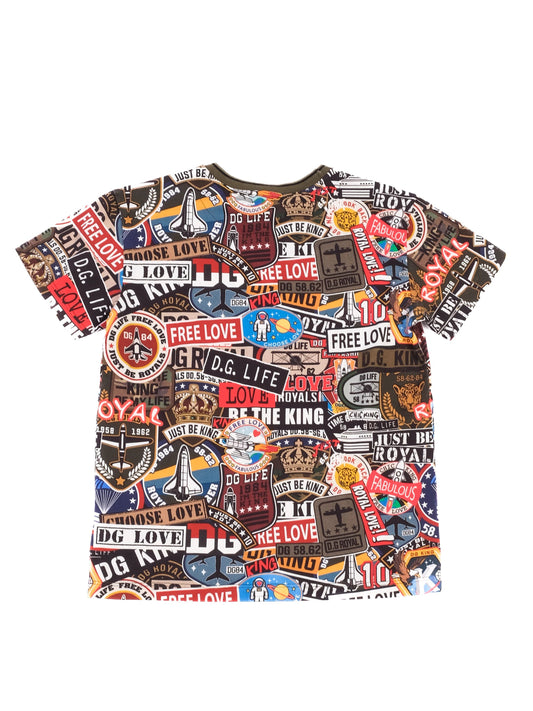 Excellent Dolce Gabbana Kids T-Shirt Size 10 Colorful Graphic Print
