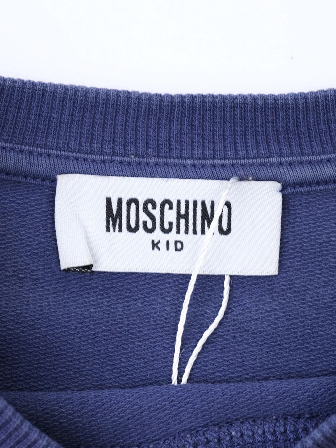 excellent moschino kids blue cotton sweatshirt size 8 with bear graphic