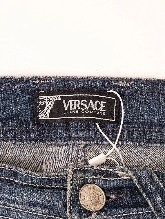 excellent versace jeans couture blue cotton jeans size m