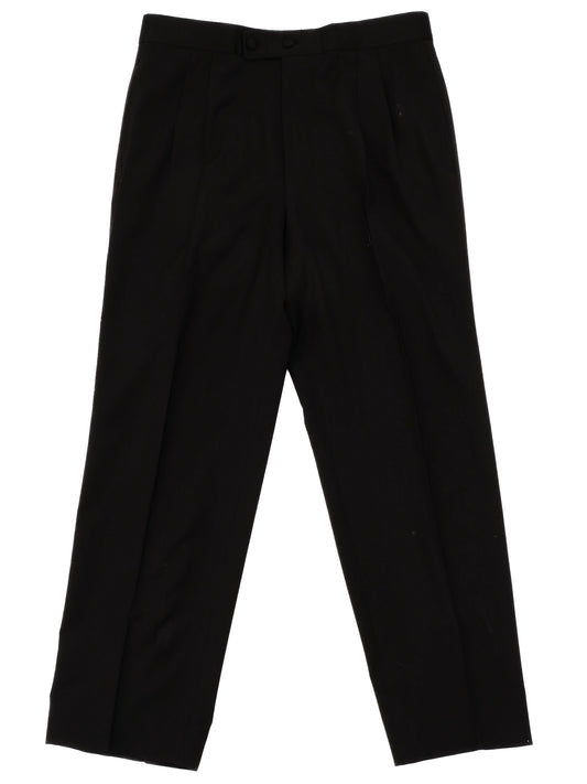 Excellent Pal Zileri Black Wool Trousers Men's Size M