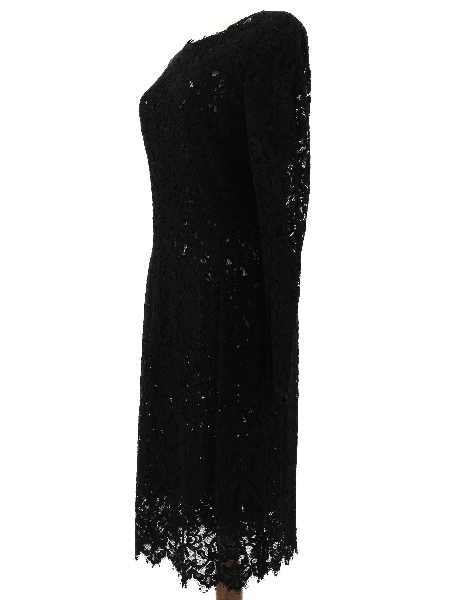 excellent ralph lauren black lace dresses size l floral design