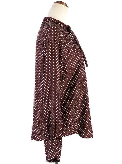 Excellent Chloe Purple Silk Blouse M with Tie Detail