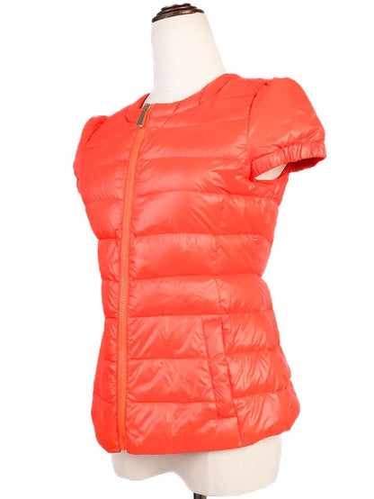 EXCELLENT Pinko Red Nylon Short-Sleeved Puffy Jacket Size S