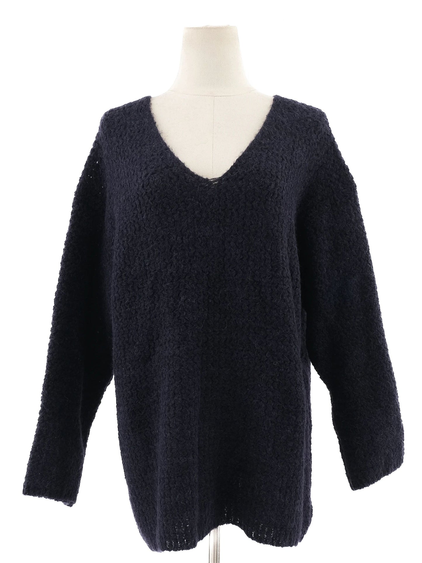 new seebychloe blue nylon long sleeve sweater size m
