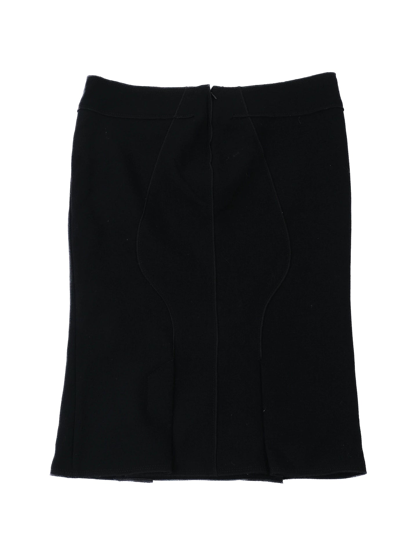 tom ford women's black wool skirt size l excellent condition