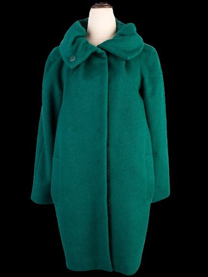 Excellent MAX&Co Green Wool Coat Size S with Large Collar