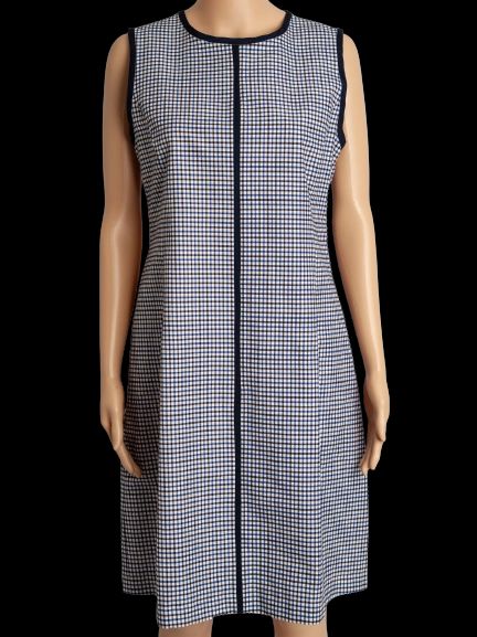 good max mara checkered dress combined color polyester sleeveless