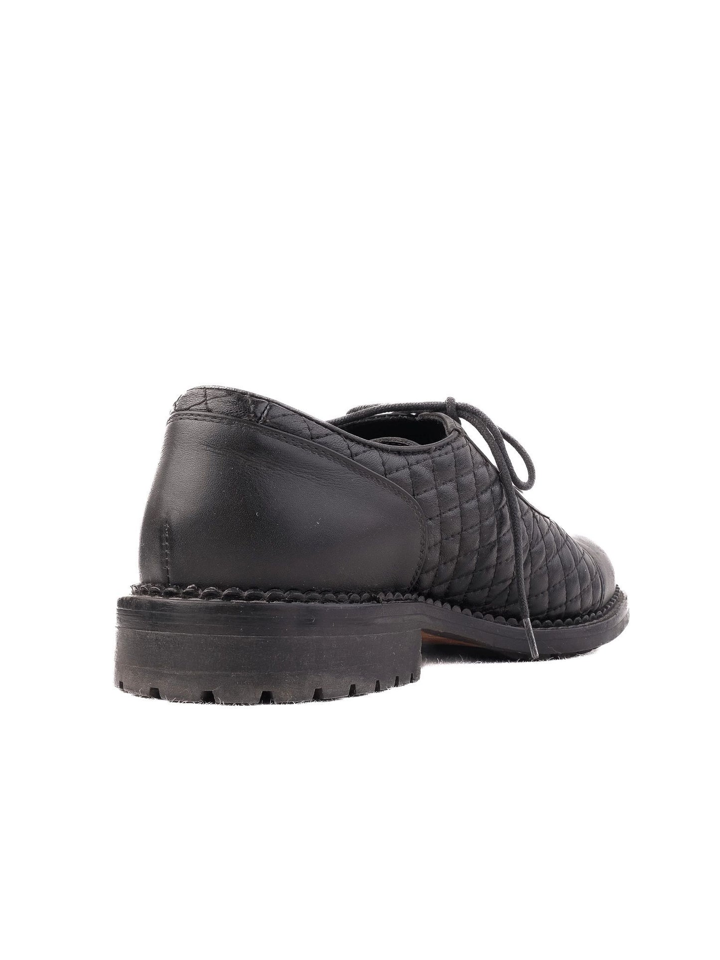 average easy by loriblu black leather shoes size 36 with quilted detailing