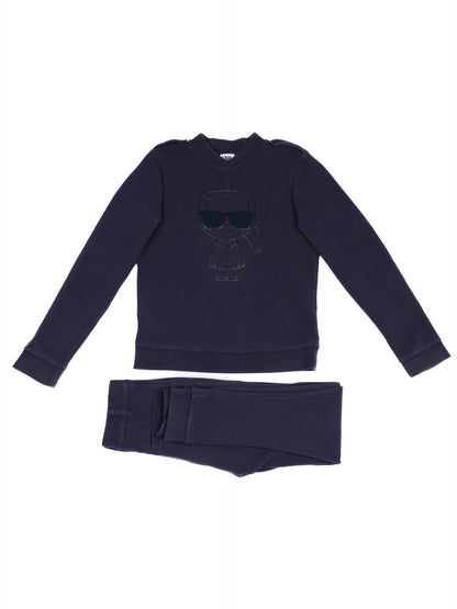 Excellent Karl Lagerfeld Kids Blue Sweatshirt & Pants Set Size 12