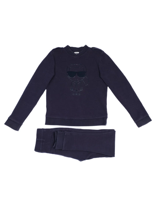 Excellent Karl Lagerfeld Kids Blue Sweatshirt & Pants Set Size 12