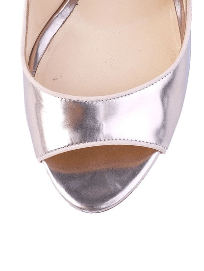 Average Condition Ballin Yellow Metallic High-Heeled Sandals