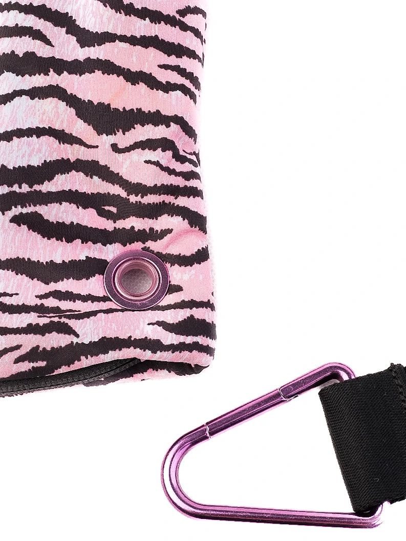 excellent kenzo & h&m pink black tiger print bag with embroidered strap