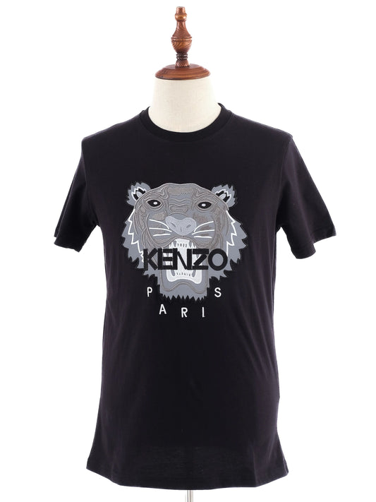 Excellent Kenzo Black Graphic Tiger T-Shirt Size S Men