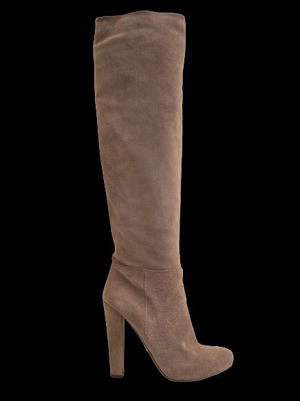 average condition prada white suede knee-high boots size 37.5